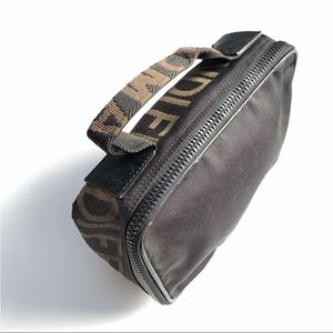 Fendi Vintage Small Handbag Pouch
Logo Nylon Canvas Black Authentic